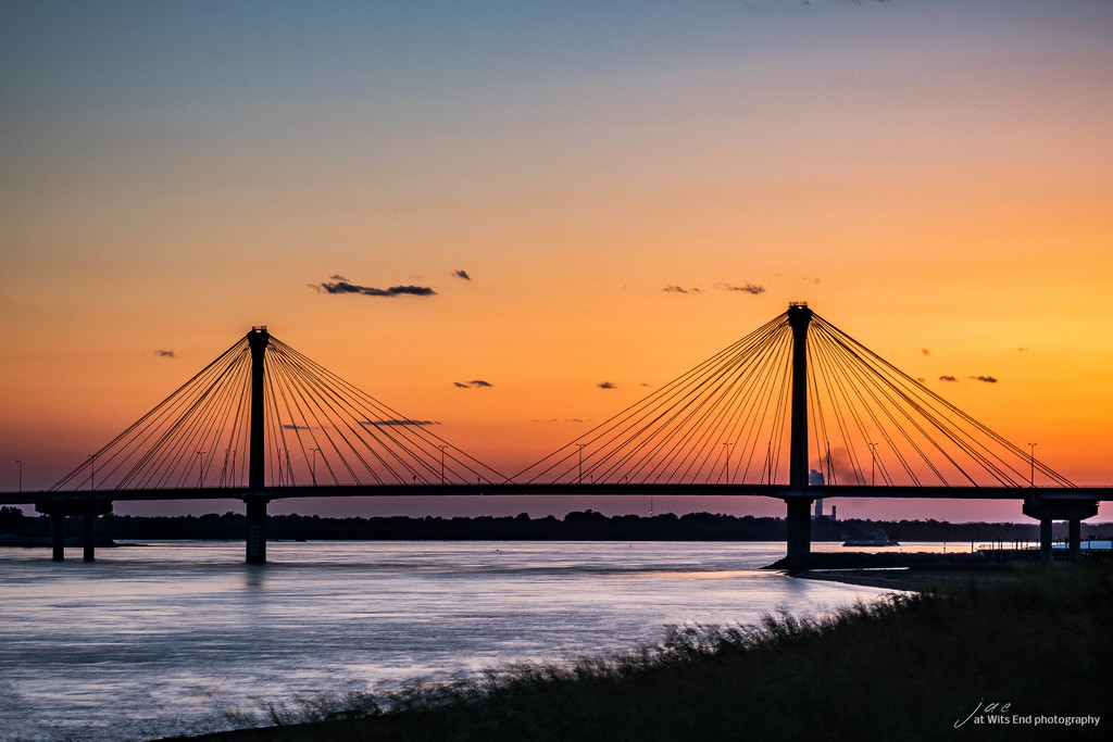 Clark Bridge Sunset by jae_at_wits_end