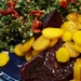 Roasted Beets, Fresh yellow Carrots, and Pumpkin Seed Tabouli (my new favorite dish ever) by darylo