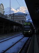 4th Dec 2010 - A Day Traveling from Milan, Italy to Lauterbrunnen, Switzerland (Train Station in  Spiez) 