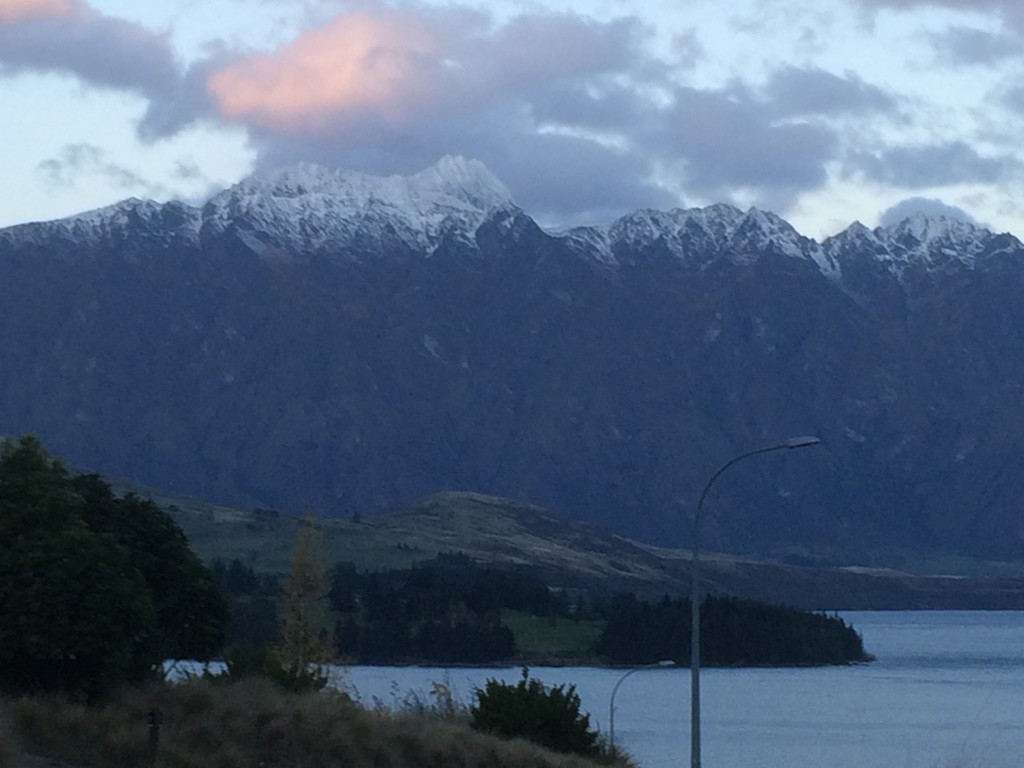 Part of the Remarkables taken while driving to Hotel  by Dawn