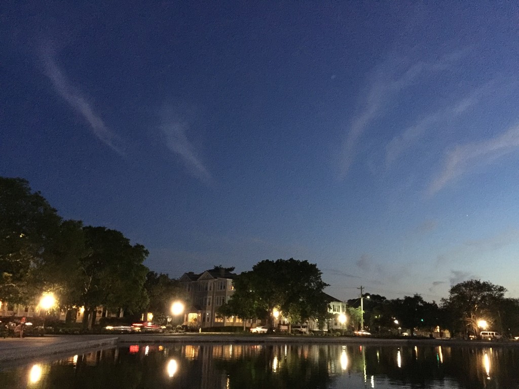 Colonial Lake after sunset, Charleston, SC by congaree