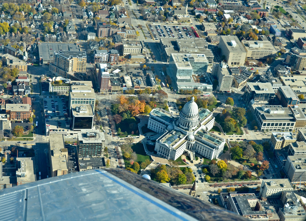 Madison capital building from the air by missbecky