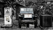16th May 2016 - Kona Pacific Farmers Coop Jeep b and w 