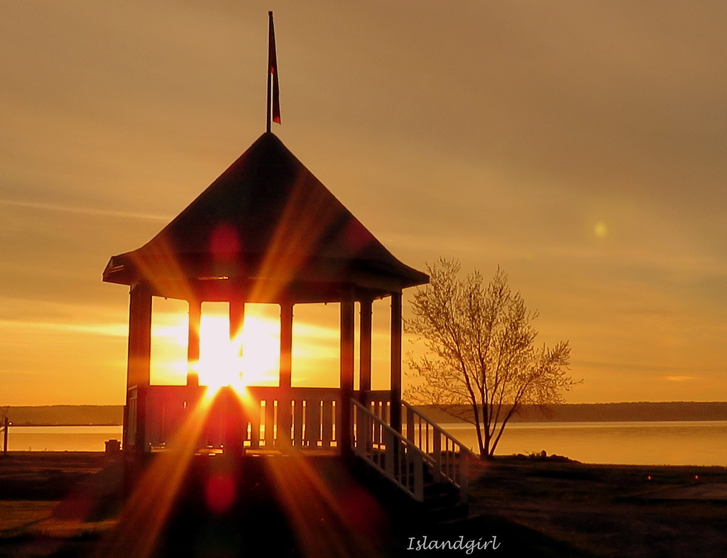 Sunrise through the Posts  by radiogirl