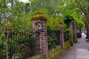 5th Jun 2016 - Old brick and iron fence, historic district, Charleston, SC
