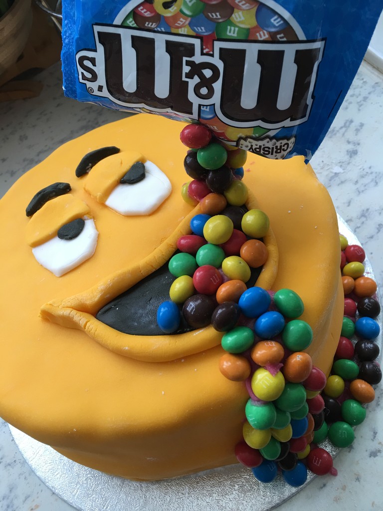 M&M Cake  by bizziebeeme