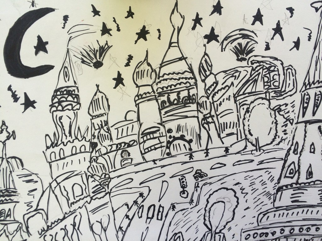 Moscow by Drawing  by sarahabrahamse