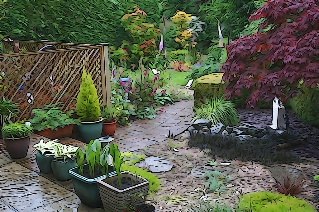 an illustrated garden  by quietpurplehaze