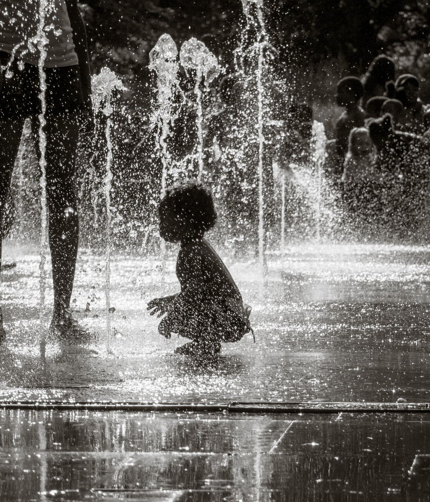 Playing In The Fountain by rosiekerr