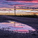 sunset puddle by aecasey