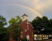 16th Jun 2016 - Rainbow over church, downtown Charleston, SC
