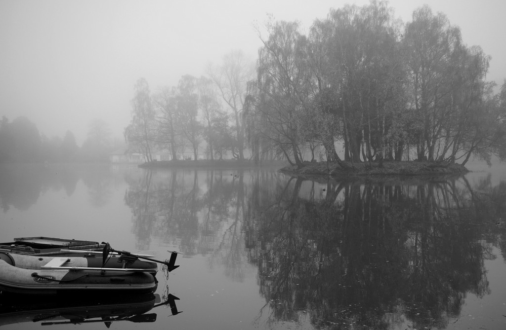 b&w reflections: No.7: on the lake by quietpurplehaze