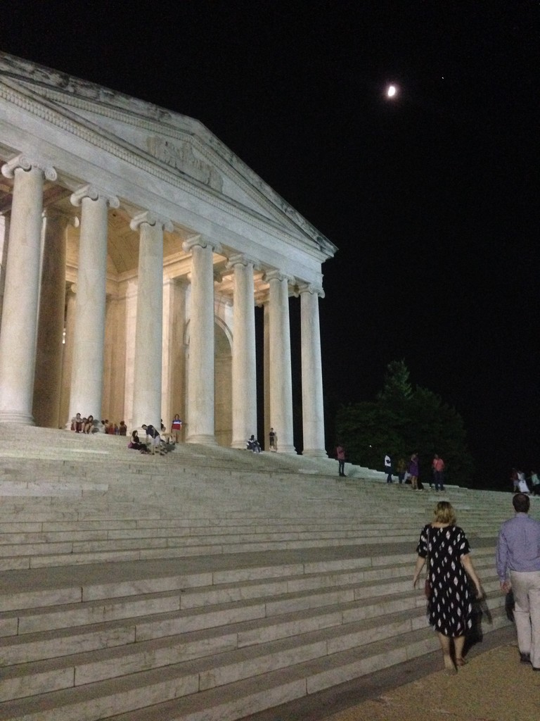the moon, jupiter, and the jefferson memorial  by wiesnerbeth