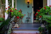 1st Jul 2016 - Geraniums and front porch, historic district, Charleston, SC