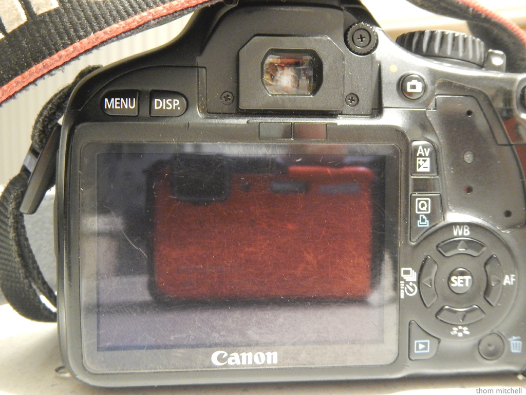 Nikon selfie in a dead Canon LCD panel… by rhoing