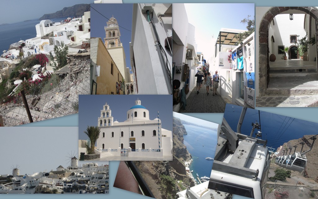 2nd collage of Oia, Santarino Greece by bruni