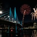 Fireworks At Tilikum Bridge by jgpittenger