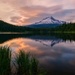 Trillium Lake Sunset  by jgpittenger