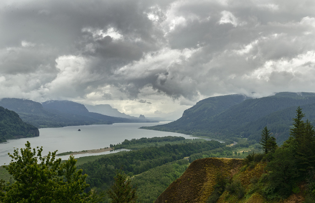 Columbia River from Vista House  by jgpittenger