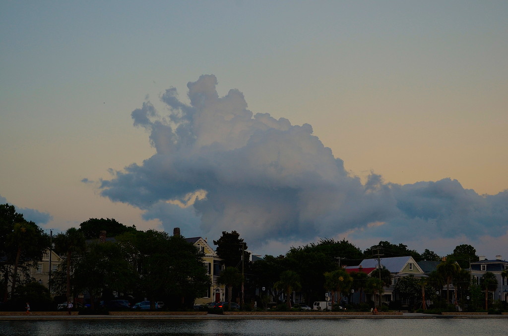 Clouds over Colonial Lake, Charleston, SC by congaree