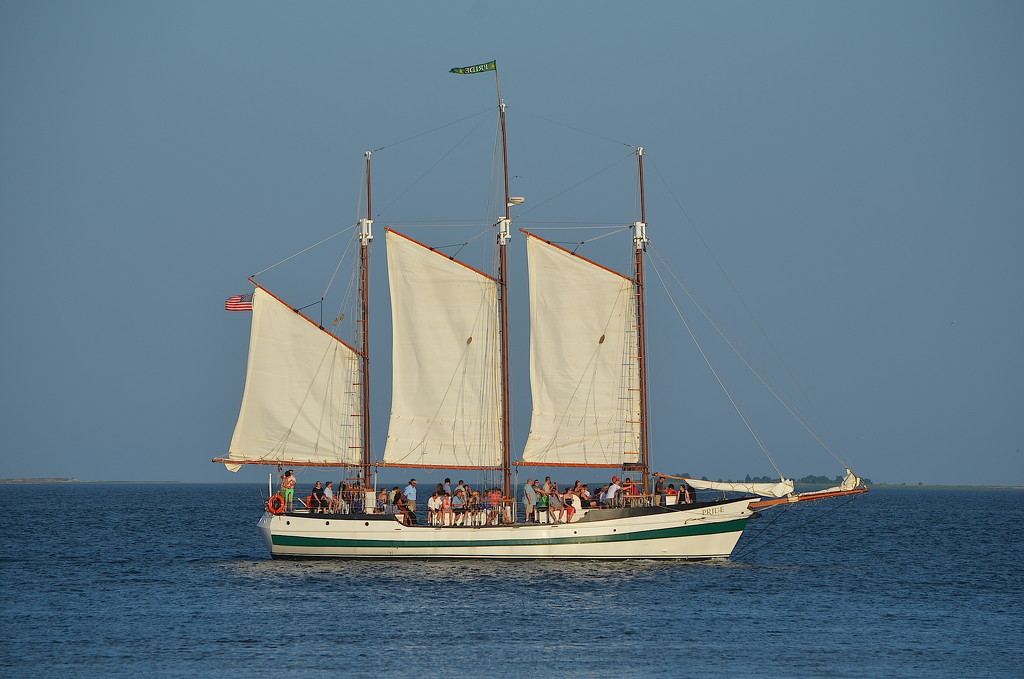 The Schooner Pride touring Charleston Harbor by congaree