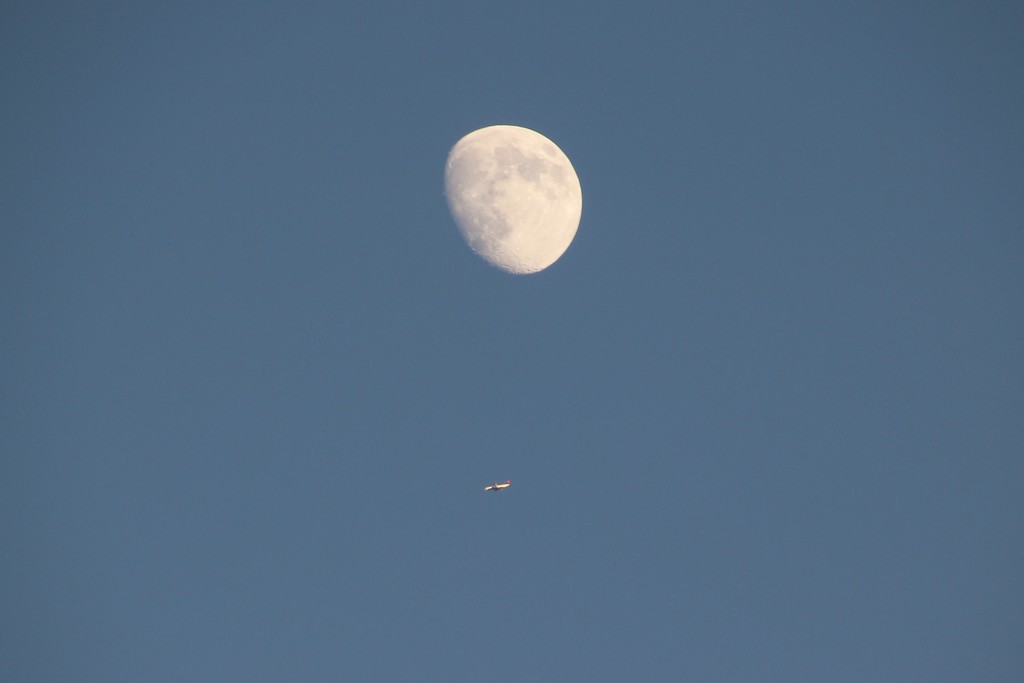 Moon over the Plane ;) by bjchipman