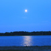 The almost full moon on the almost Summer Solstice. by hellie