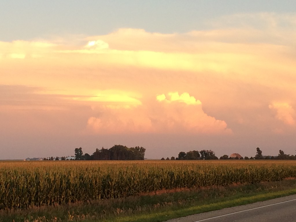 Sunset over Iowa Corn by bjchipman