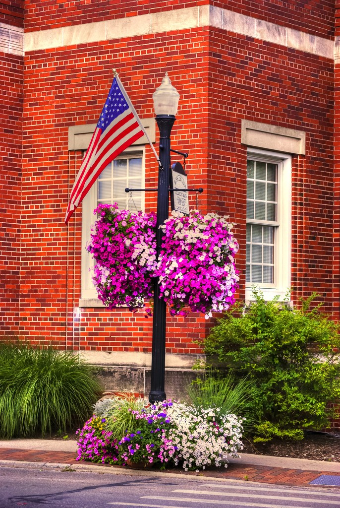 Flag waving in small town America by ggshearron