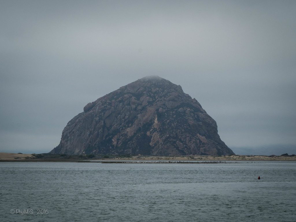 Morro Rock in The Summer Fog by elatedpixie