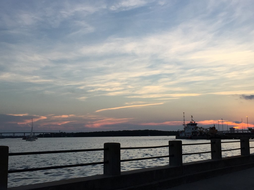 Sunset, Ashley River at The Battery, Charleston, SC by congaree