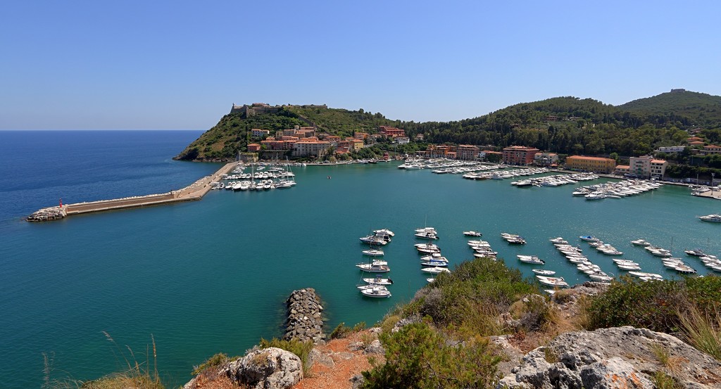 Harbour of Porto Ercole - panoramic view by spectrum