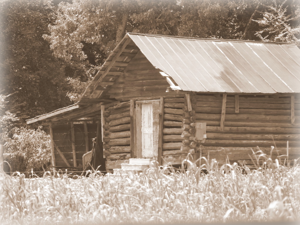 Vintage Log House by homeschoolmom