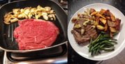 2nd Aug 2016 - Steak: before and after