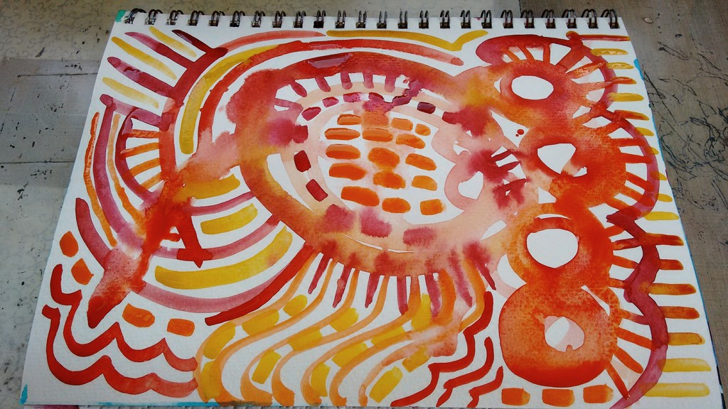 Watercolour meditation by cpw