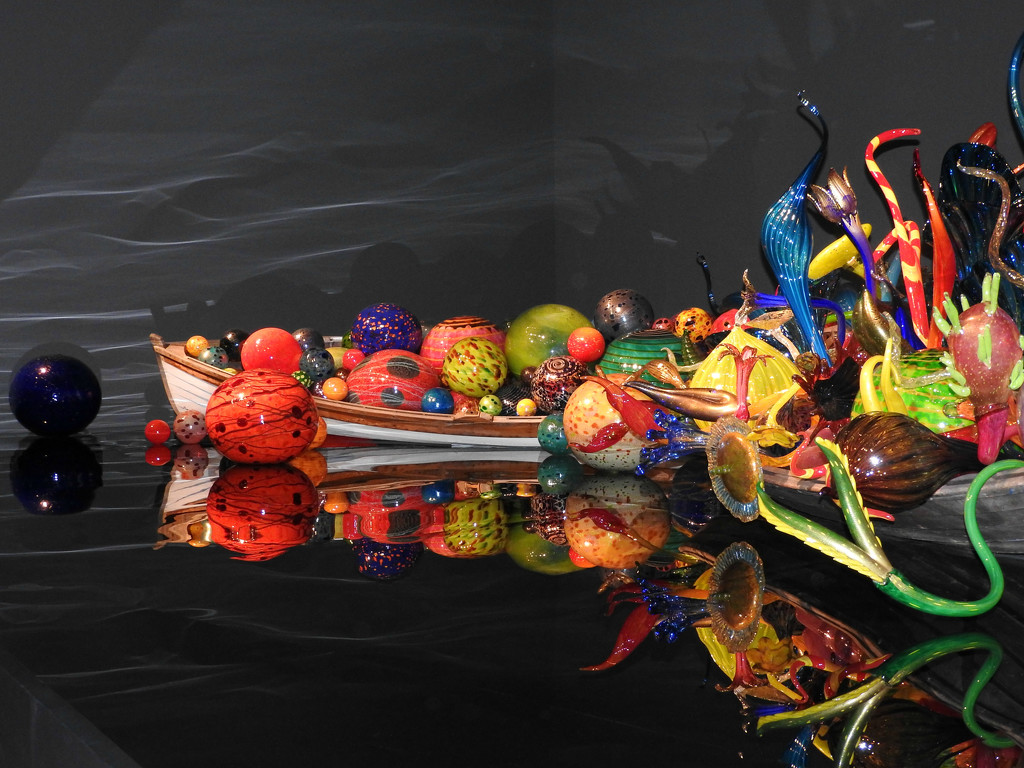Chihuly Glass-Filled Canoes by seattlite