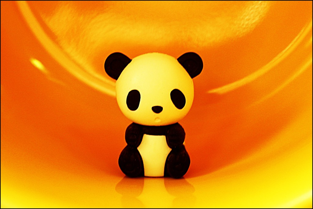 Panda in Yellow by olivetreeann