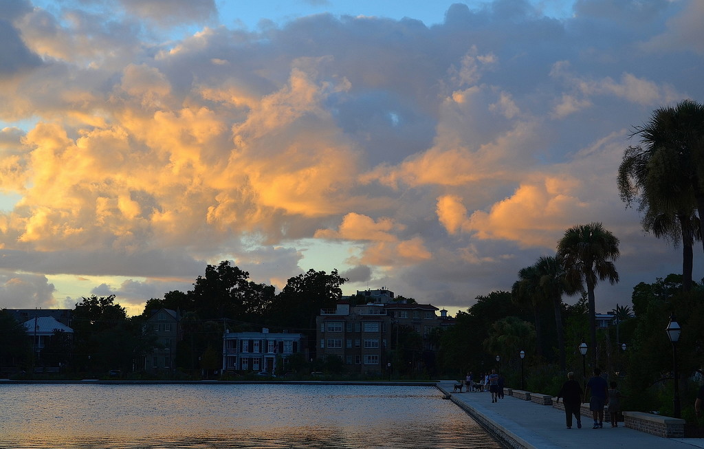 Sunset, Colonial Lake Park, Charleston, SC by congaree
