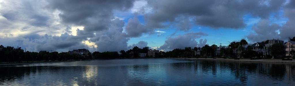 Clouds over Colonial Lake Park, Charleston, SC by congaree