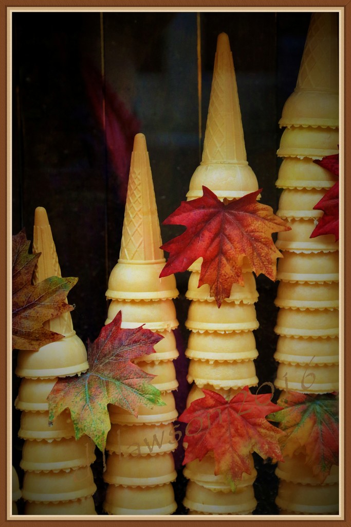 Ice Cream Cones and Fall by flygirl