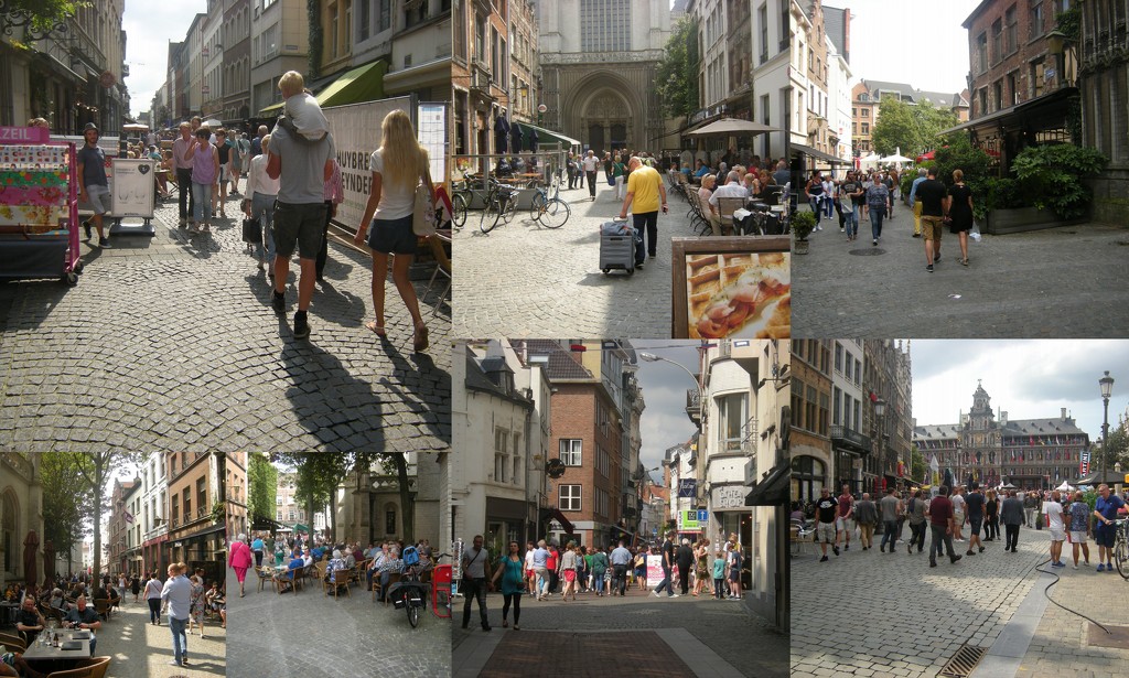 Crowded streets of Antwerp Belgium  by pyrrhula