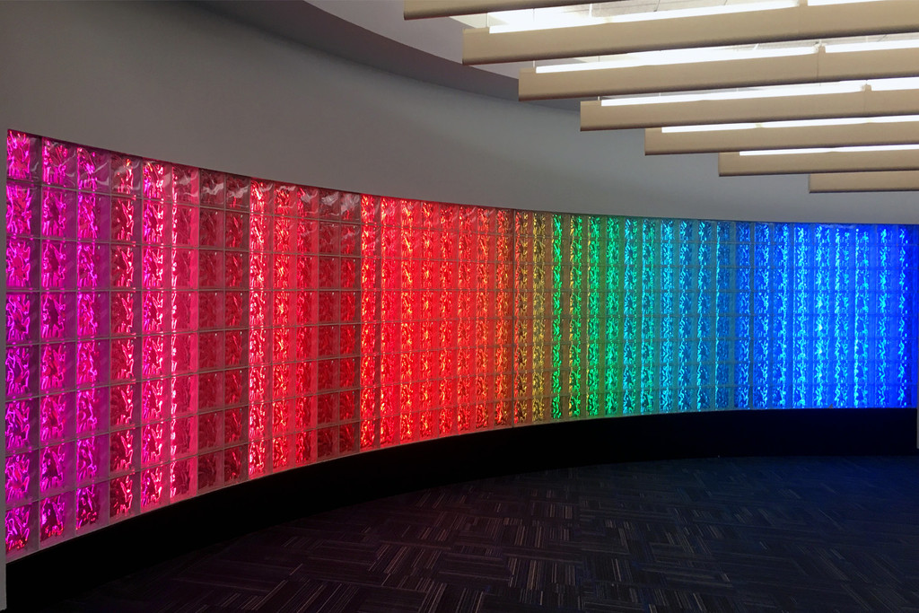 Light Wall at Dulles Airport by jaybutterfield