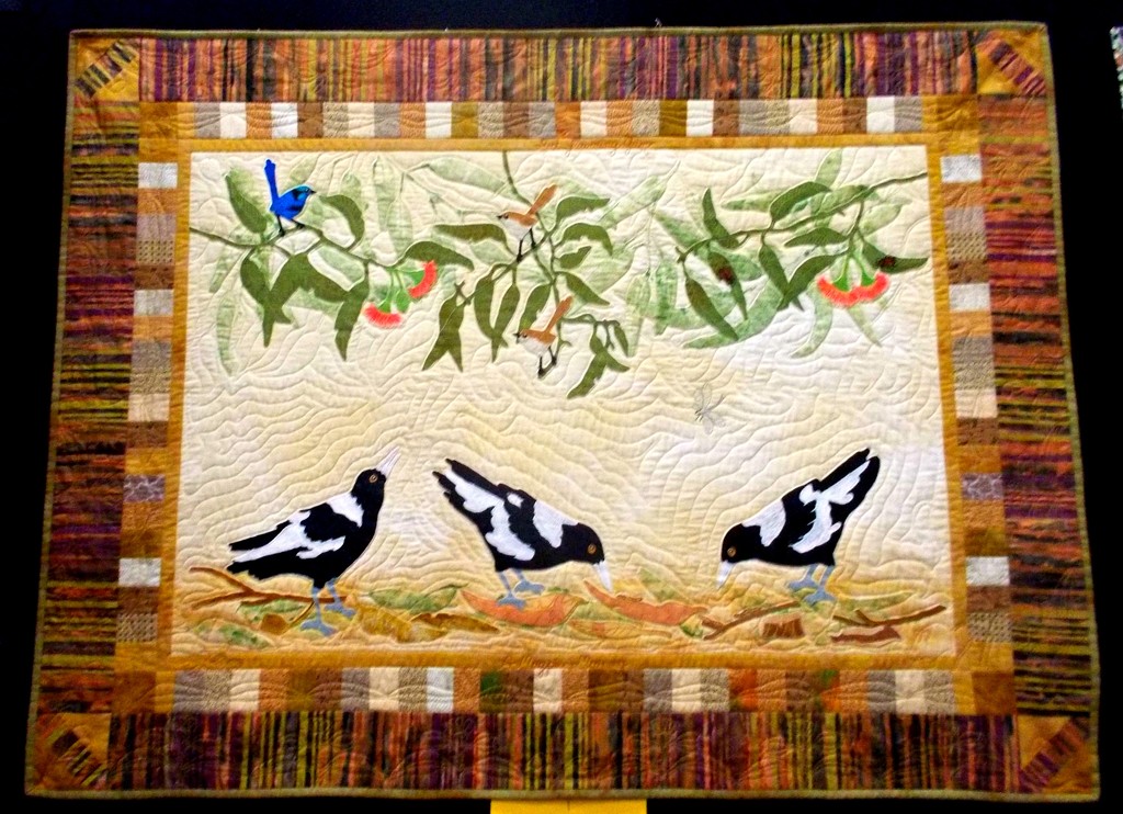 Magpies and Gum Blossom by cruiser