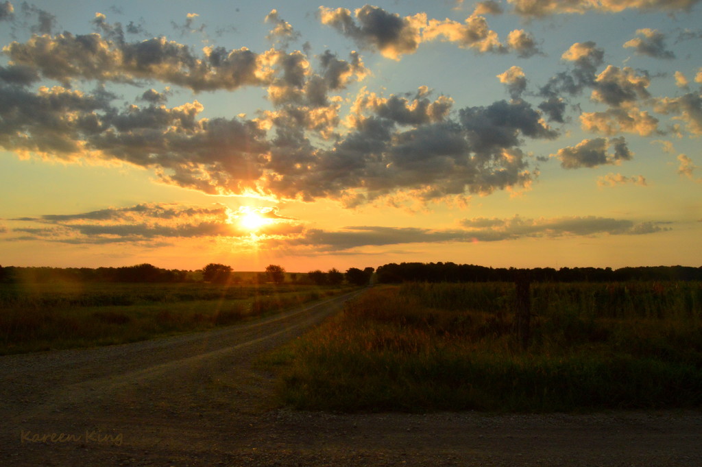 Kansas Country Sunrise by kareenking