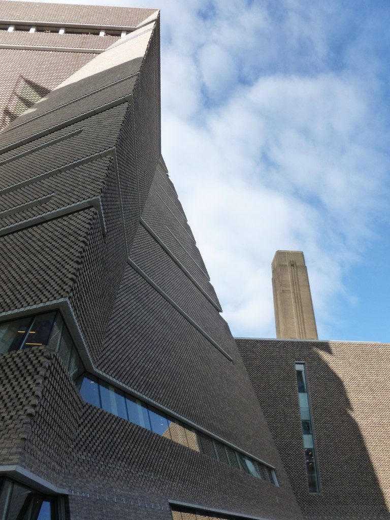 Tate modern new annex and old chimney by denidouble