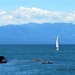 Vancouver Island from Lasqueti Island by kathyo