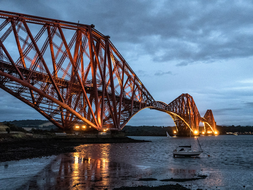 Forth Bridge at night by frequentframes