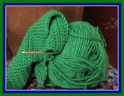 3rd Sep 2016 - Green crocheted cardigan by Maria in the making.