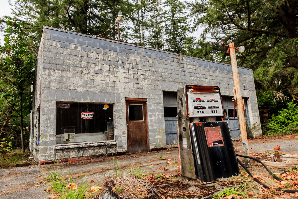 Texaco Station in the woods by clay88