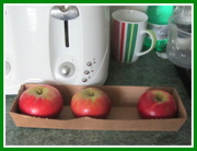 8th Sep 2016 - Three apples and other kitchen things.